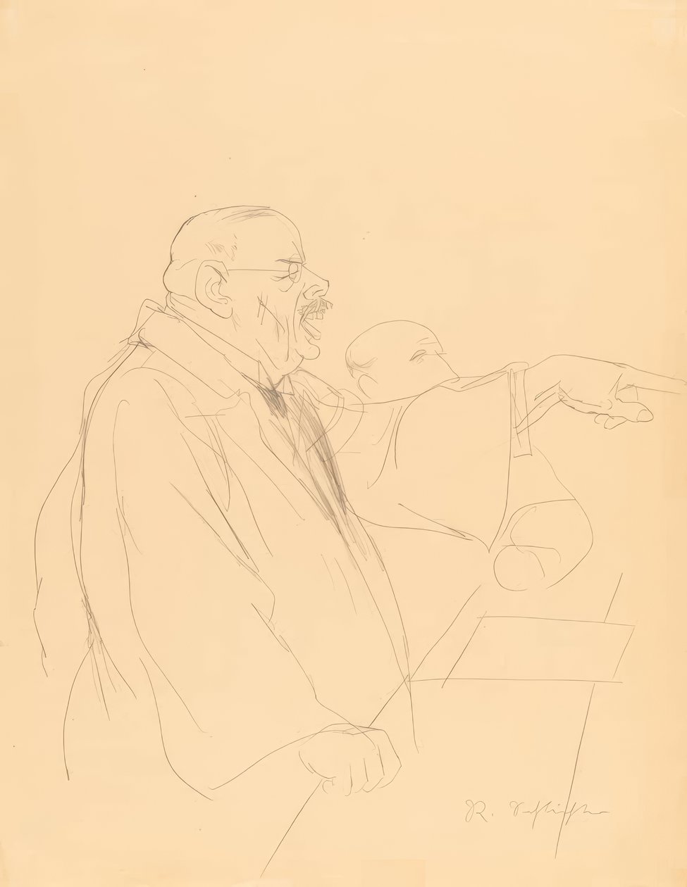 München im Gerichtssaal von Rudolf Schlichter