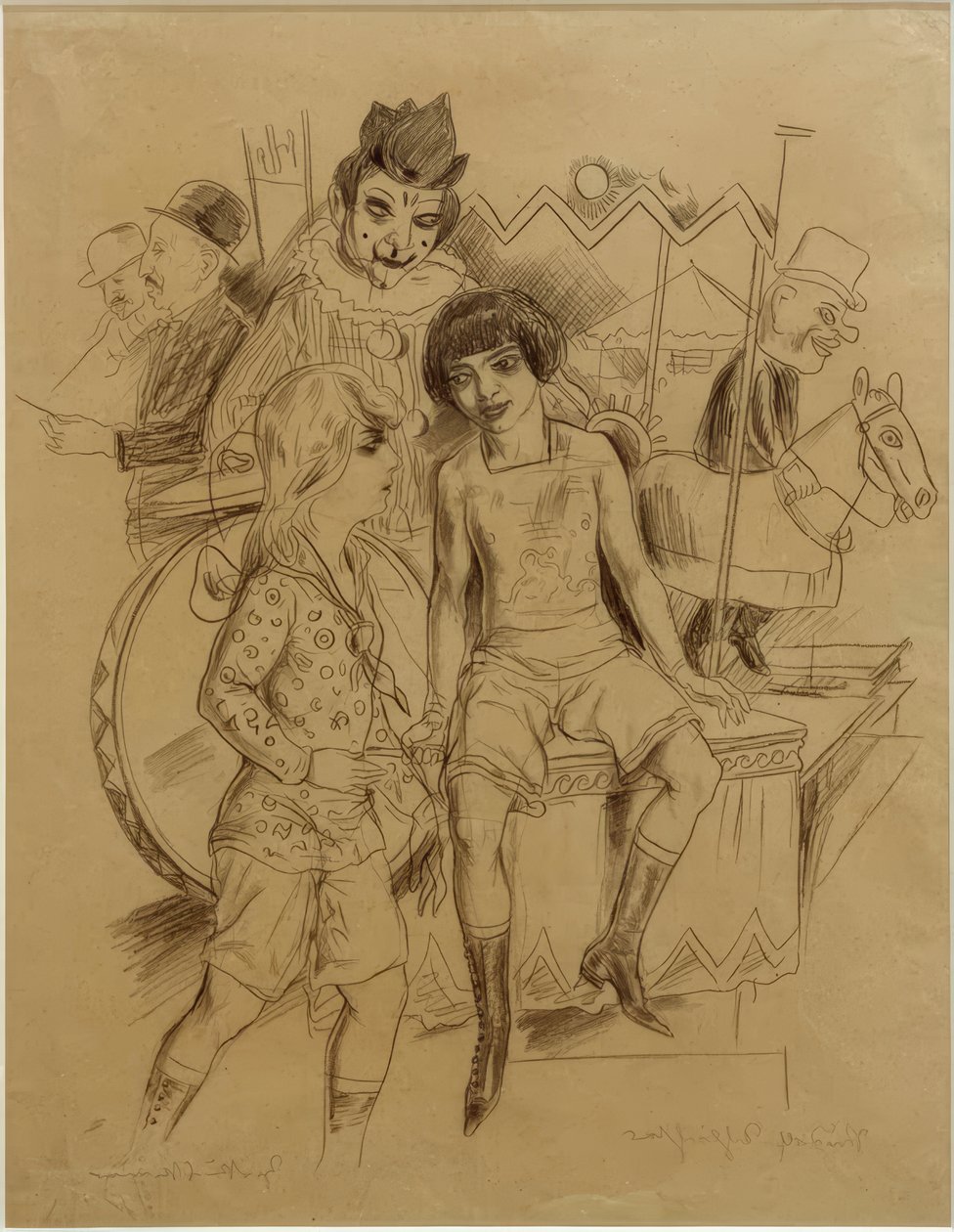 Zirkuskinder von Rudolf Schlichter