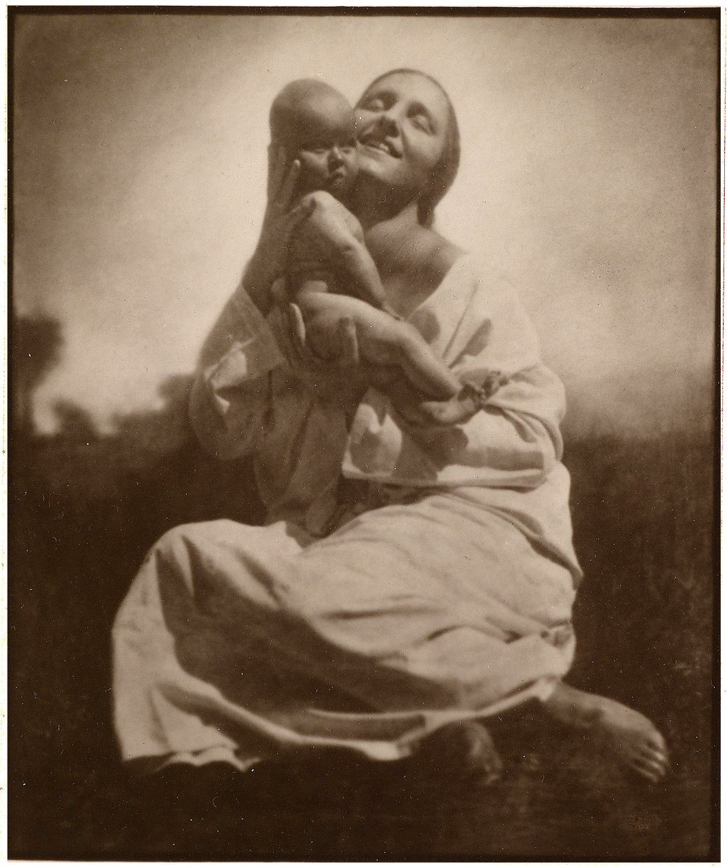 Mutter und Kind um 1925 von Rudolph Koppitz: Kunstdruck