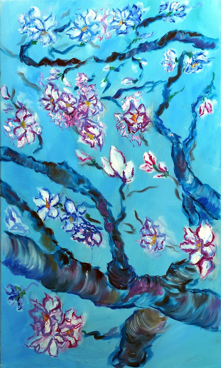 Ewige Blüten Triptychon - Mitte von Ruslana Levandovska