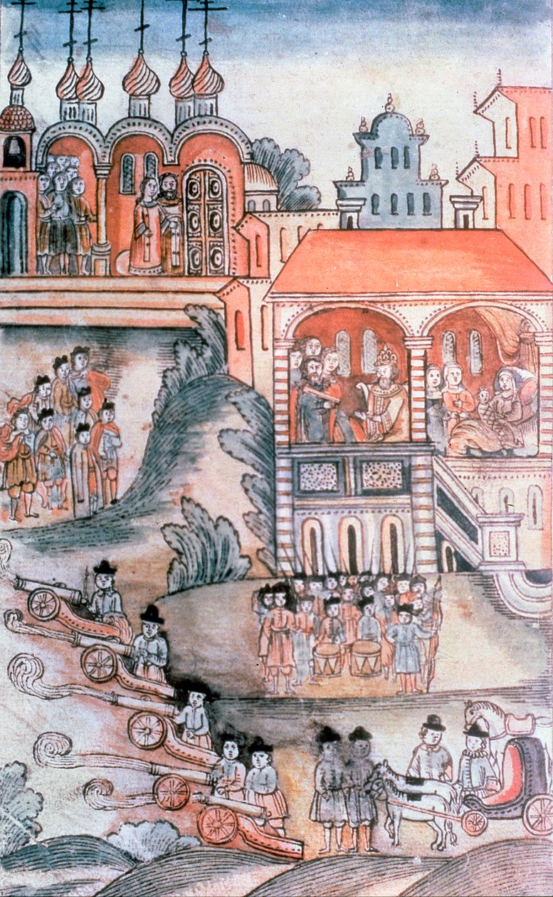 Feier zur Geburt von Peter I. (1672-1725) von Russland von Russian School