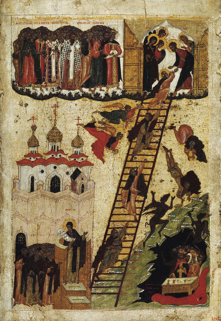 Himmlische Leiter des Heiligen Johannes Klimakos von Russian School