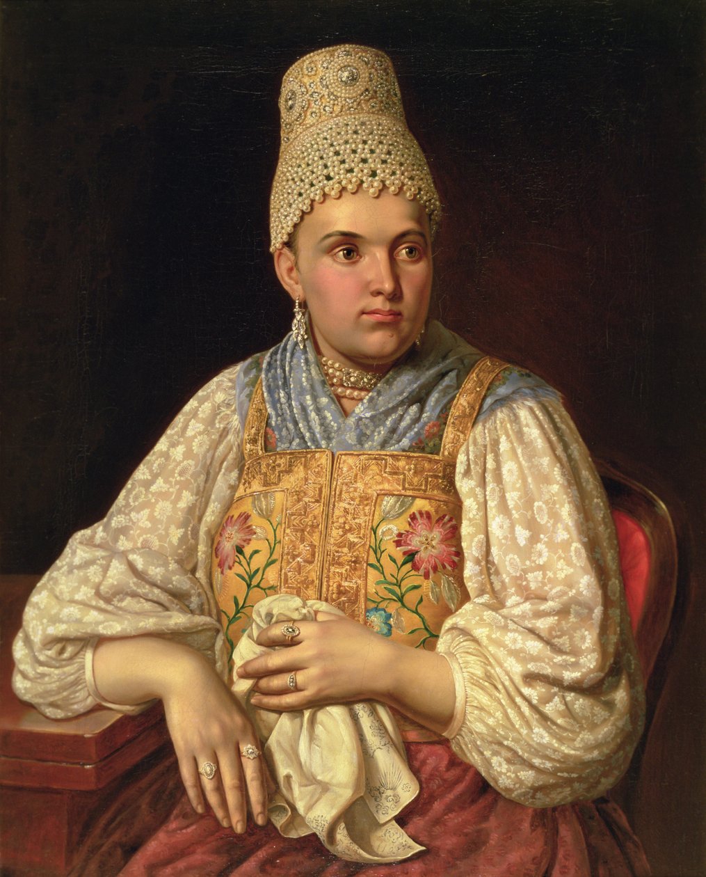 Porträt von Anna Petrovna Filatova, c.1840 von Russian School