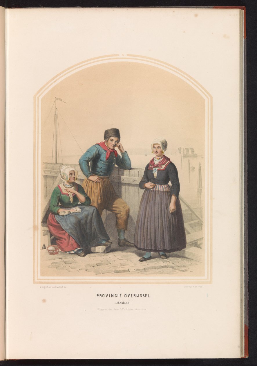 Klederdracht van Schokland in de provincie Overijssel, 1857 von Ruurt de Vries