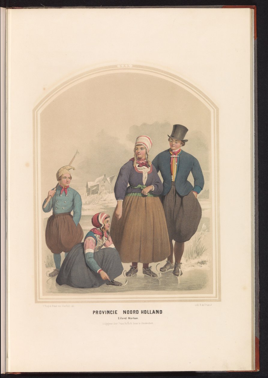 Tracht der Insel Marken in Nordholland, 1857 von Ruurt de Vries