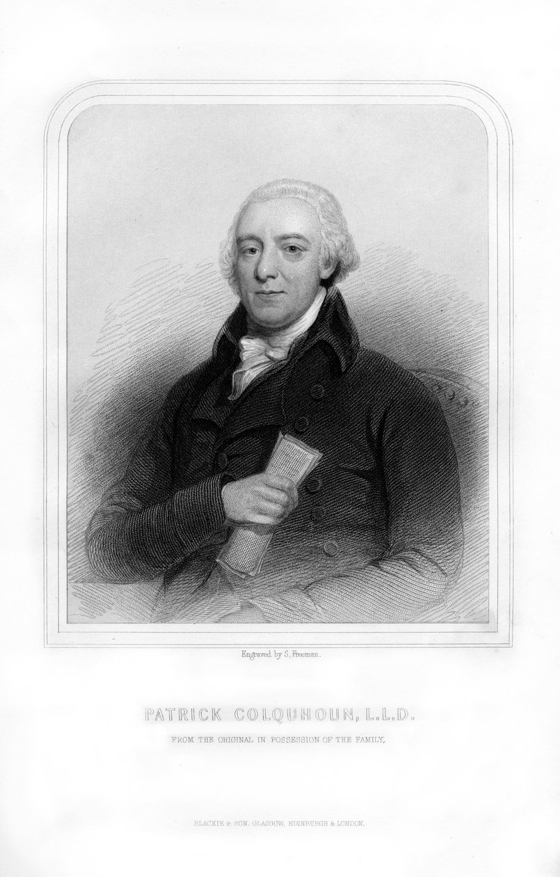 Patrick Colquhoun, schottischer Polizeimagistrat und statistischer Schriftsteller, 1870 von S. Freeman