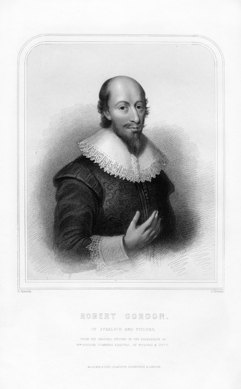 Robert Gordon von Straloch, schottischer Kartograph, 1870 von S. Freeman
