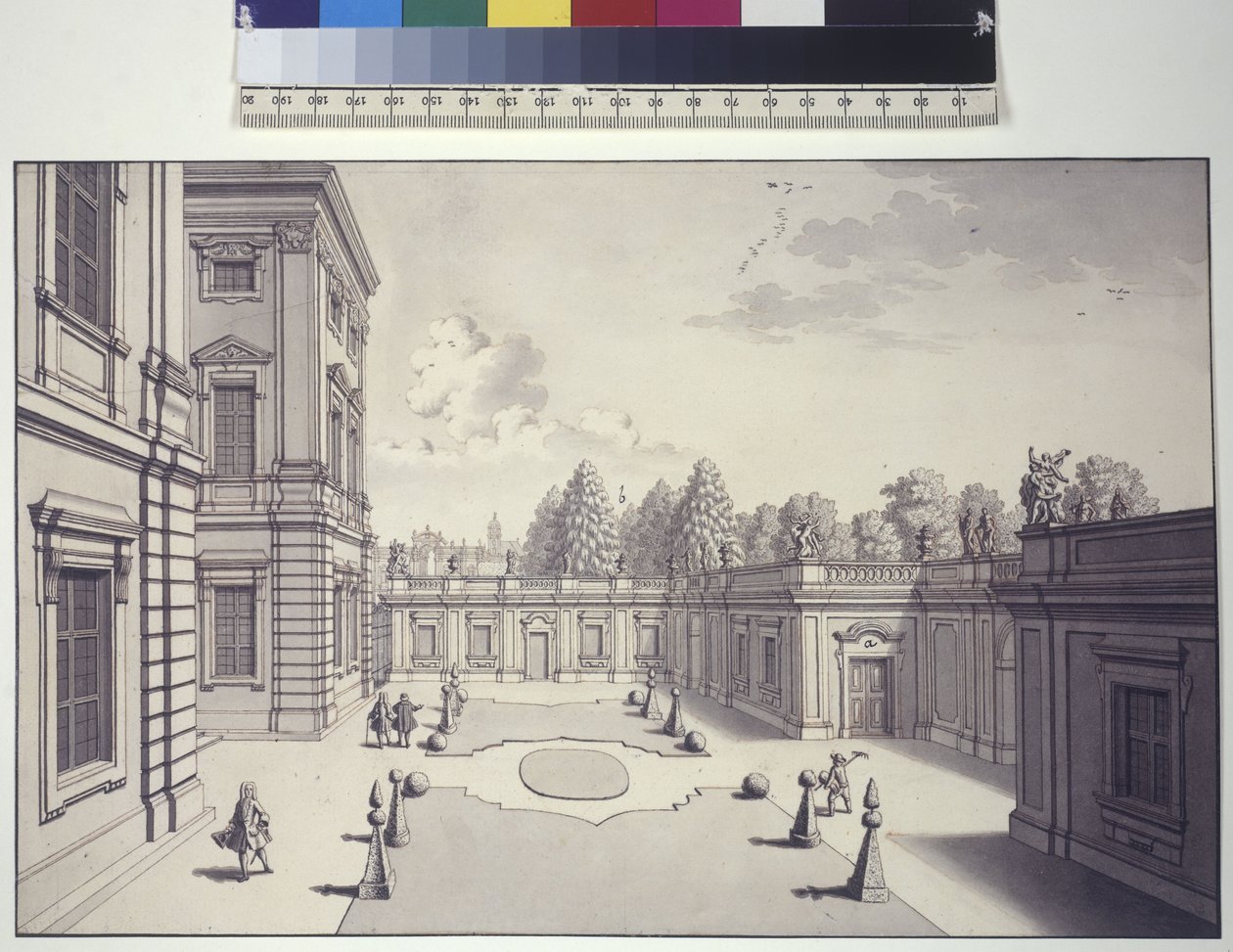 Ansicht der Gärten des Liechtensteinpalastes von Salomon Kleiner