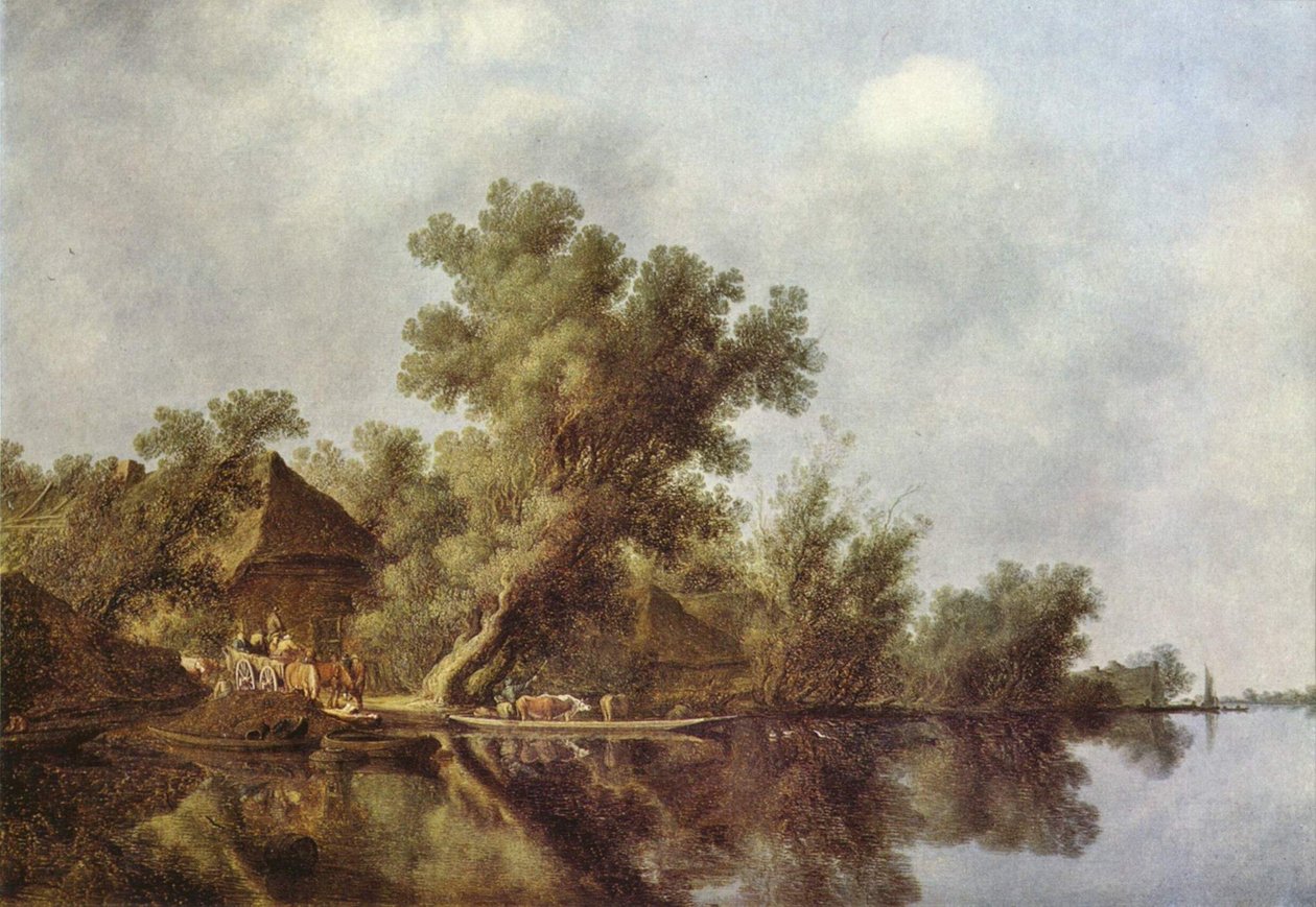 Flusslandschaft von Salomon van Ruysdael