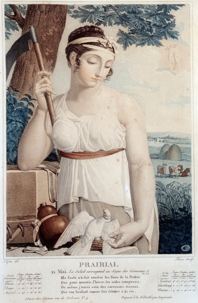 Revolutionärer Kalender vom 21. Mai: „Prairial: Die Sonne steht im Zeichen der Zwillinge“ von Salvadore Tresca