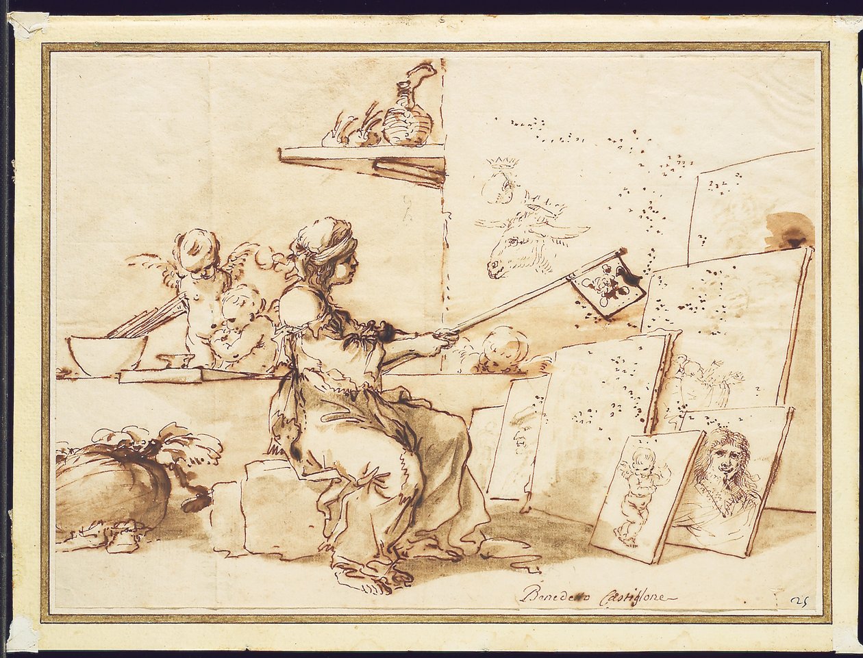 Allegorie der schlechten Malerei, ca. 1649-50 von Salvator Rosa