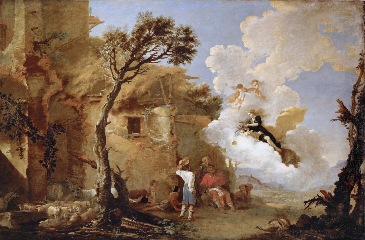 Astraea, Göttin der Landwirtschaft und Fruchtbarkeit von Salvator Rosa