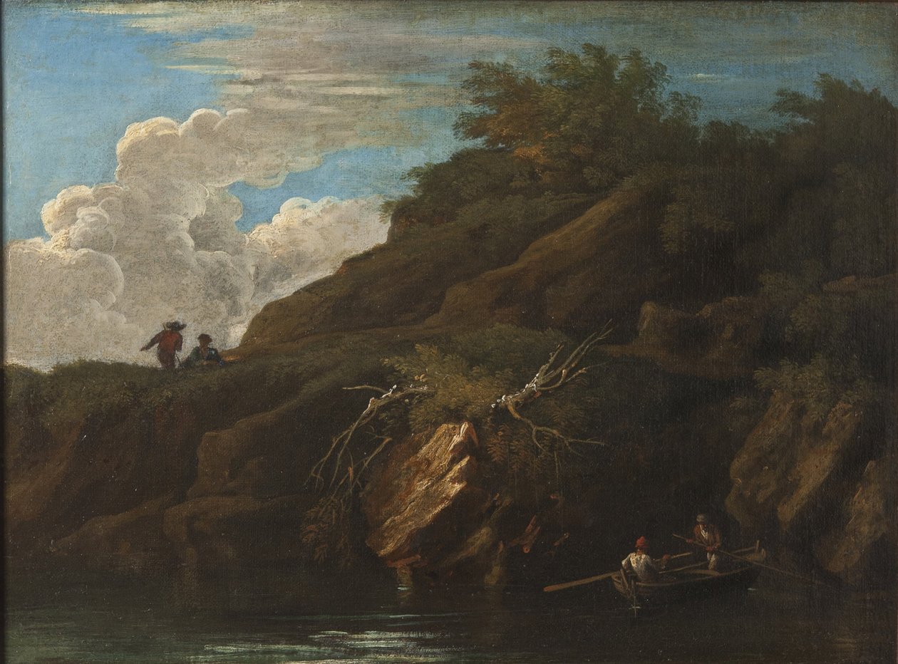 Landschaft mit Wasser von Salvator Rosa