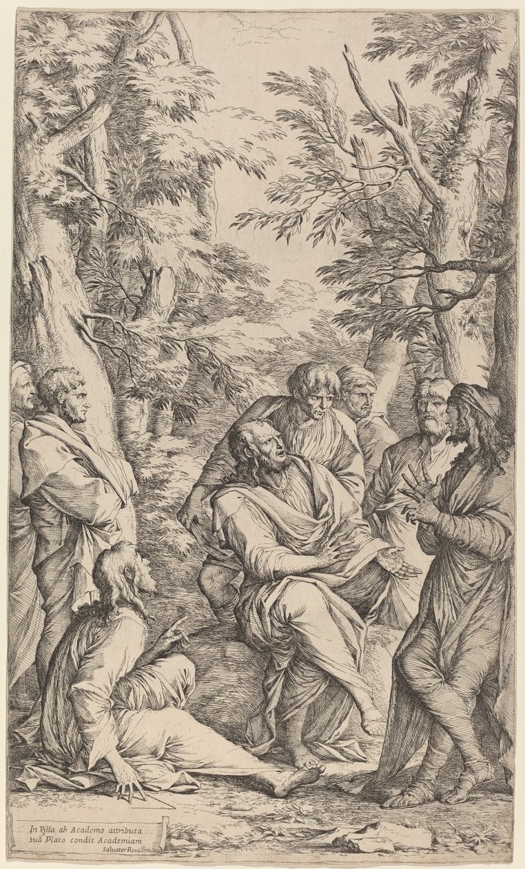 Die Akademie von Plato von Salvator Rosa