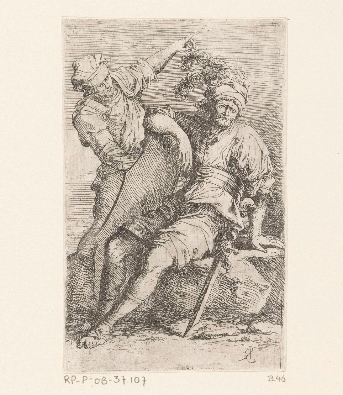 Zwei Soldaten von Salvator Rosa