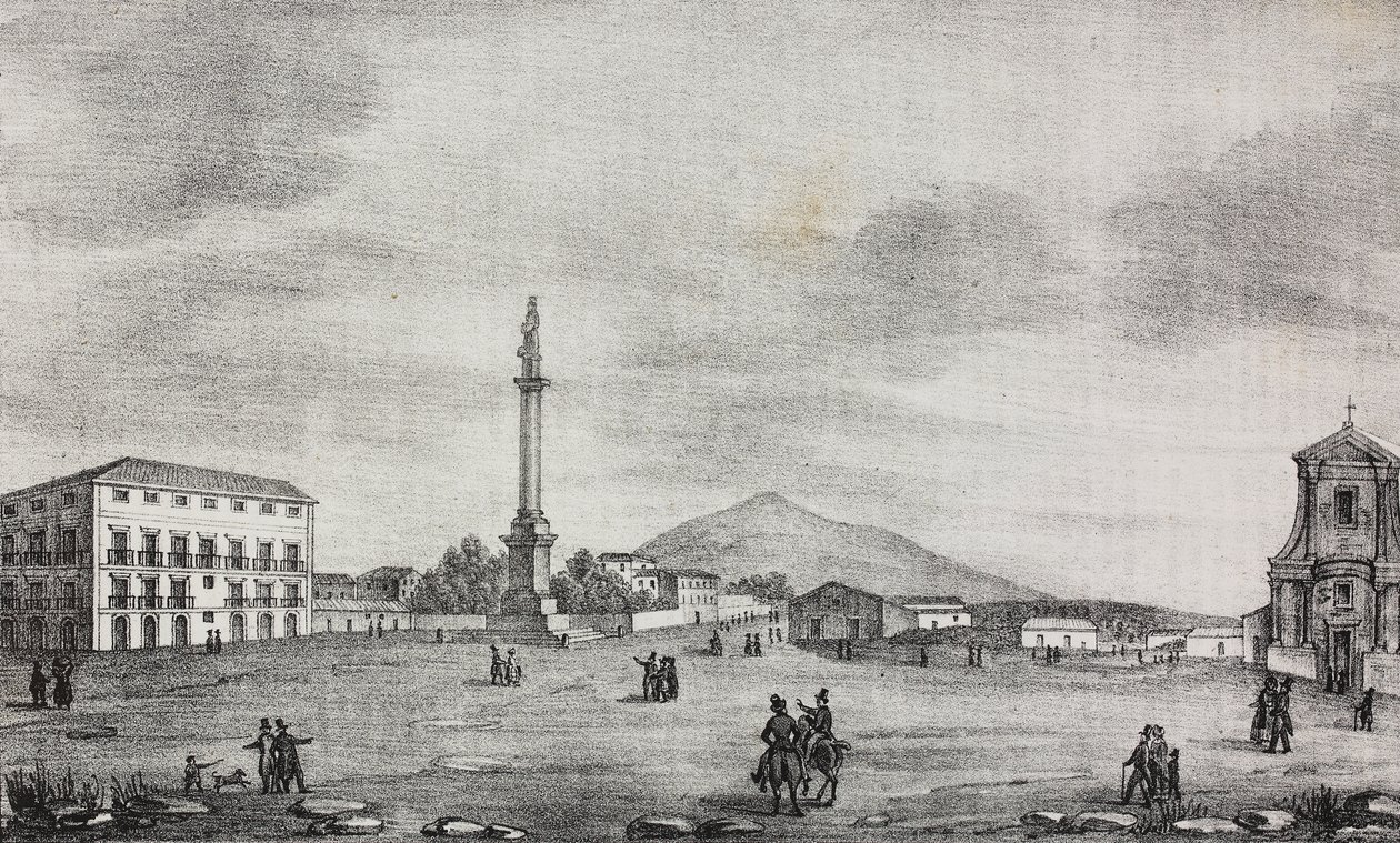 Platz der Statue in Catania, Sizilien, Italien von Salvatore Puglia
