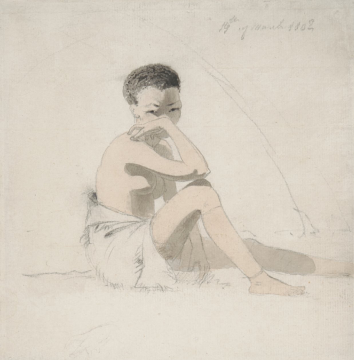 Korah Mädchen Sitzend, 1802 von Samuel Daniell