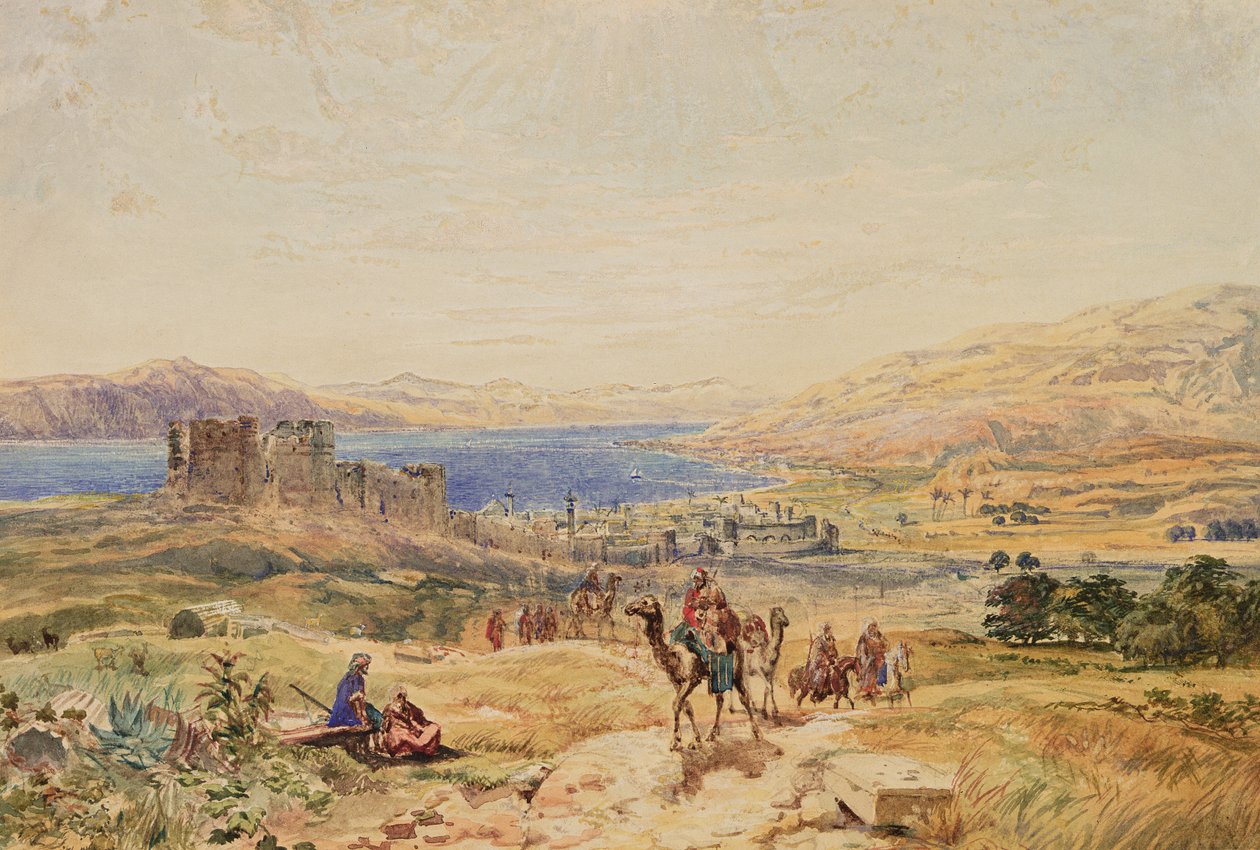 Tiberias am See Genezareth, ca. 1850 von Samuel Bough