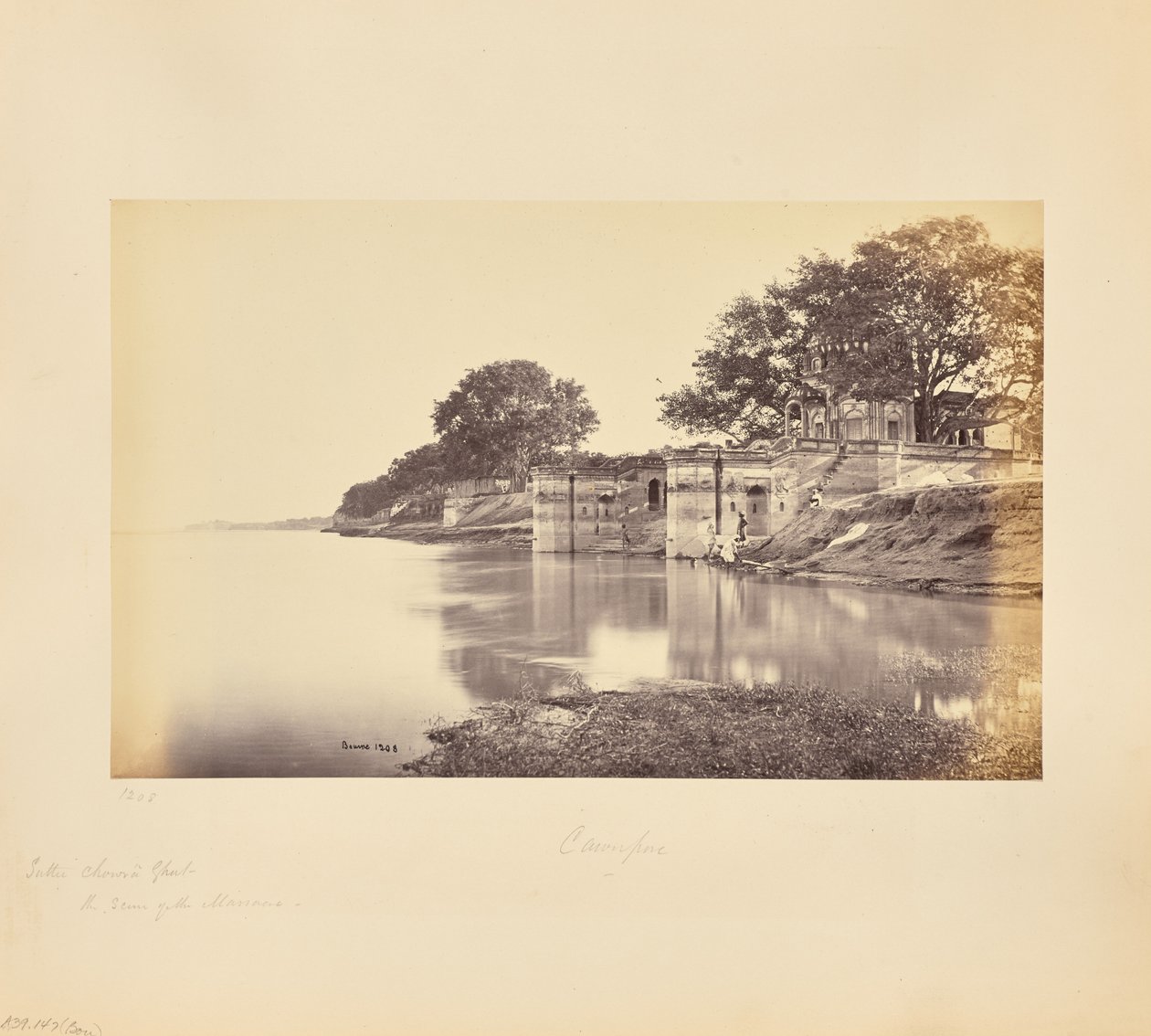 Cawnpore; Suttee Chowra Ghat, der Ort des Massakers von Samuel Bourne