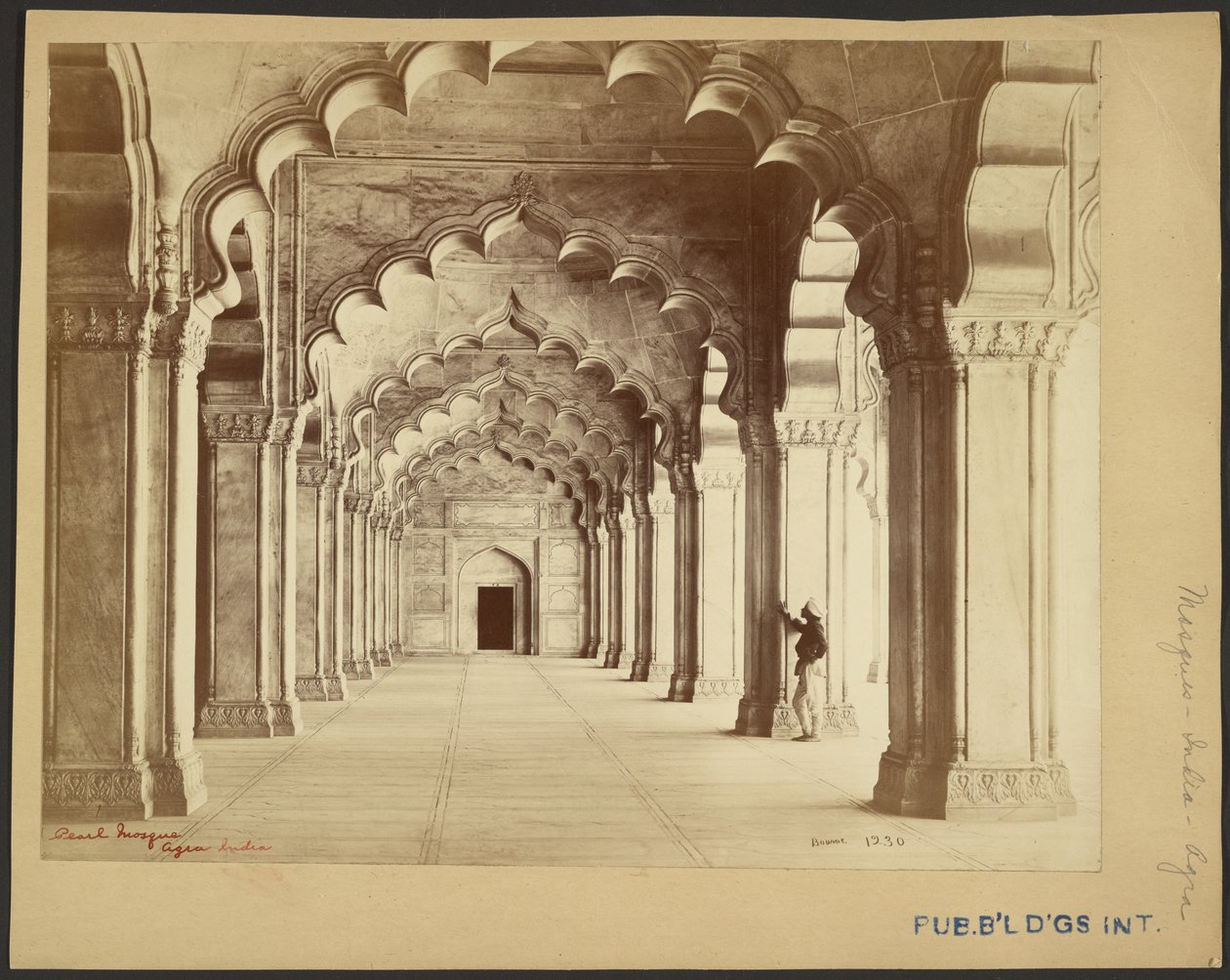 Perlenmoschee, Agra, Indien von Samuel Bourne