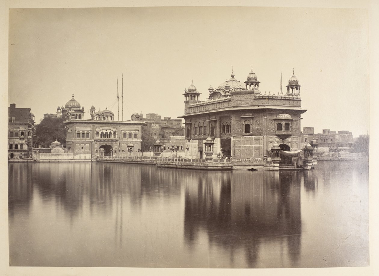 Der Goldene Tempel, Umritsar. Fotograf: Bourne, Samuel. Album mit Fotografien von Indien, hauptsächlich von Samuel Bourne. 1864 von Samuel Bourne