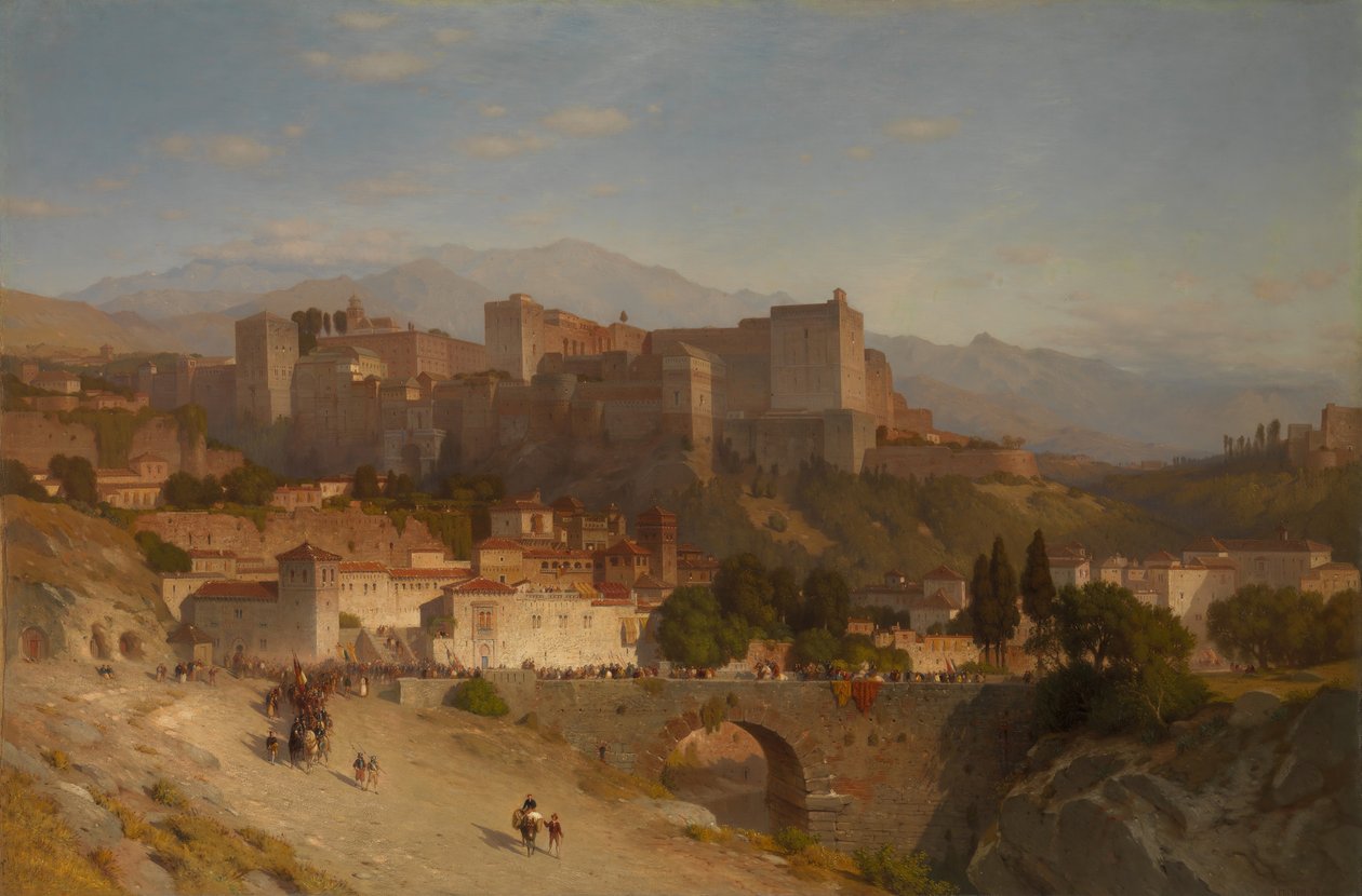Der Hügel der Alhambra, Granada, 1865 von Samuel Colman