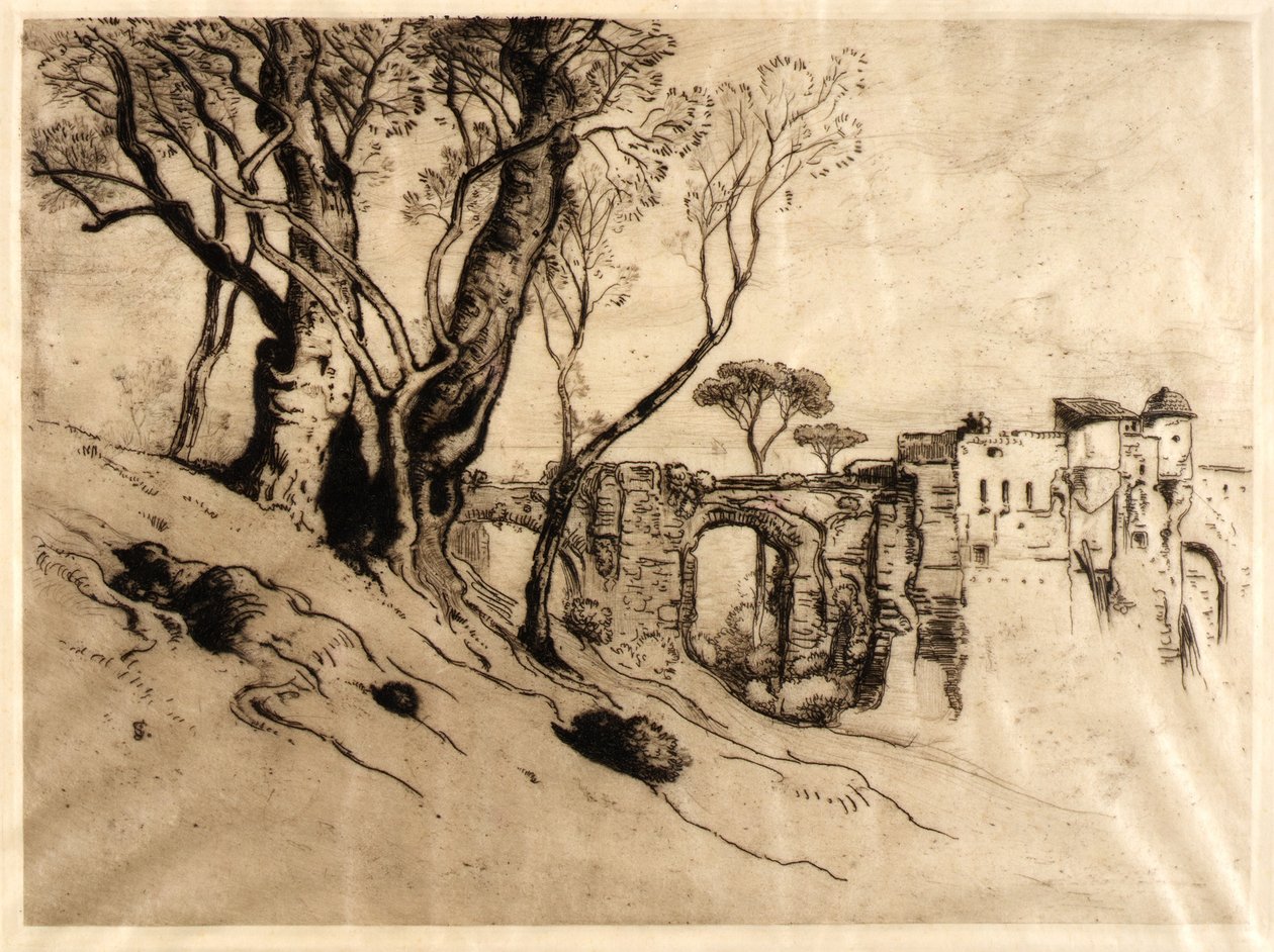 Die Olivenbäume der Riviera (aus dem Portfolio, Zwanzig Originale) von Samuel Colman