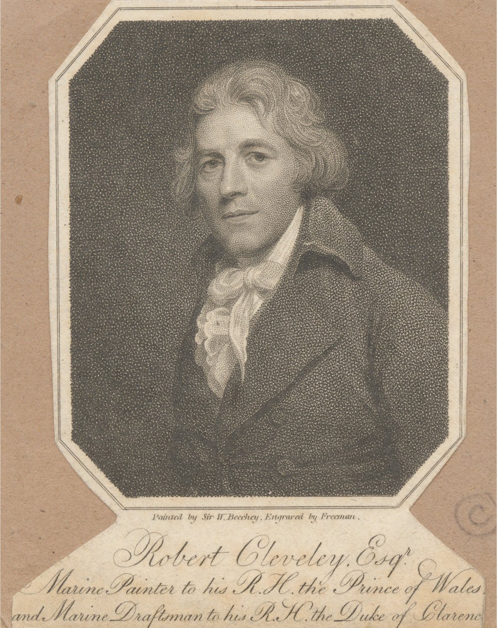 Robert Cleveley, Esqr. Marinemaler für seine R. H., den Prinzen von Wales und Marinedraftsman für seine R. H. Der Herzog von Clarence von Samuel Freeman