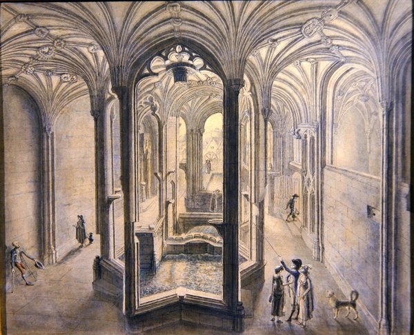 Innenansicht der Holywell Spa, Nordwales von Samuel Hieronymous Grimm