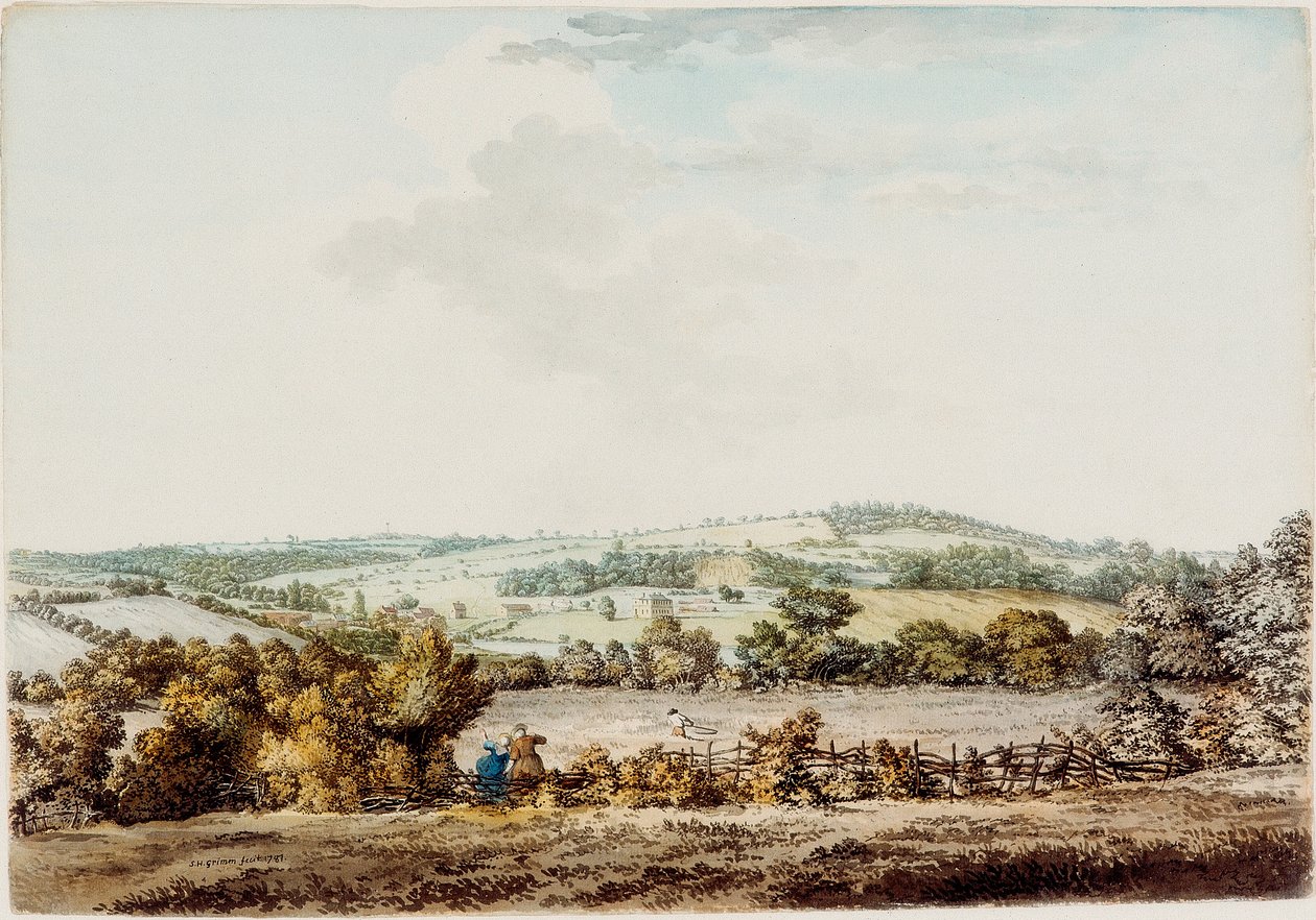 Das alte Haus am Grange und Barber Wood, 1787 von Samuel Hieronymous Grimm