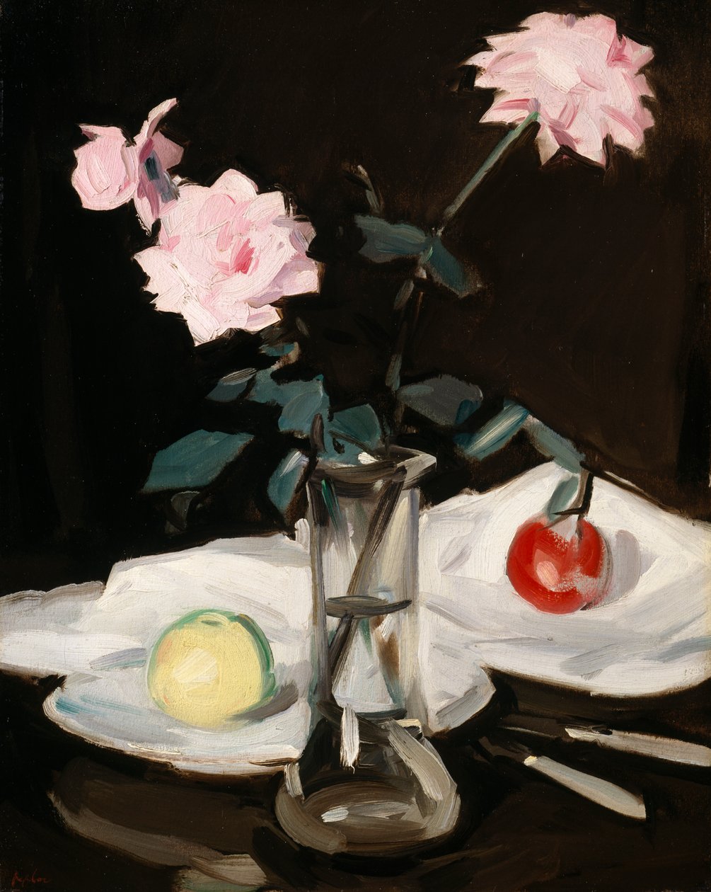 Stillleben, rosa Rosen von Samuel John Peploe
