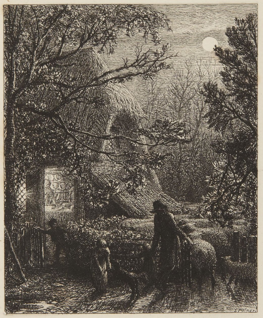Weihnachten oder Das Einstallen des letzten Schafes von Samuel Palmer