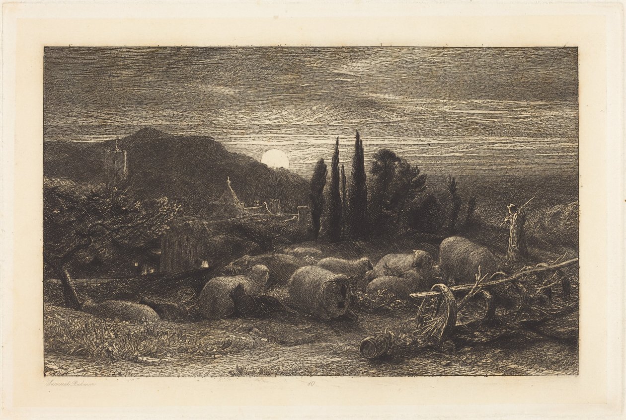 Der aufgehende Mond von Samuel Palmer