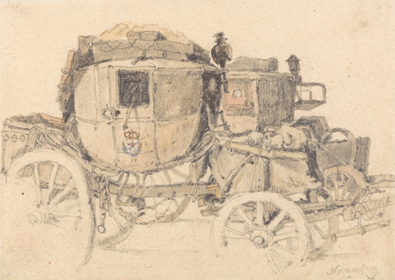 Eine Diligence, Seitenansicht: Nürnberg von Samuel Prout