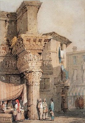 Tempel der Pallas, Forum von Nerva, Rom von Samuel Prout