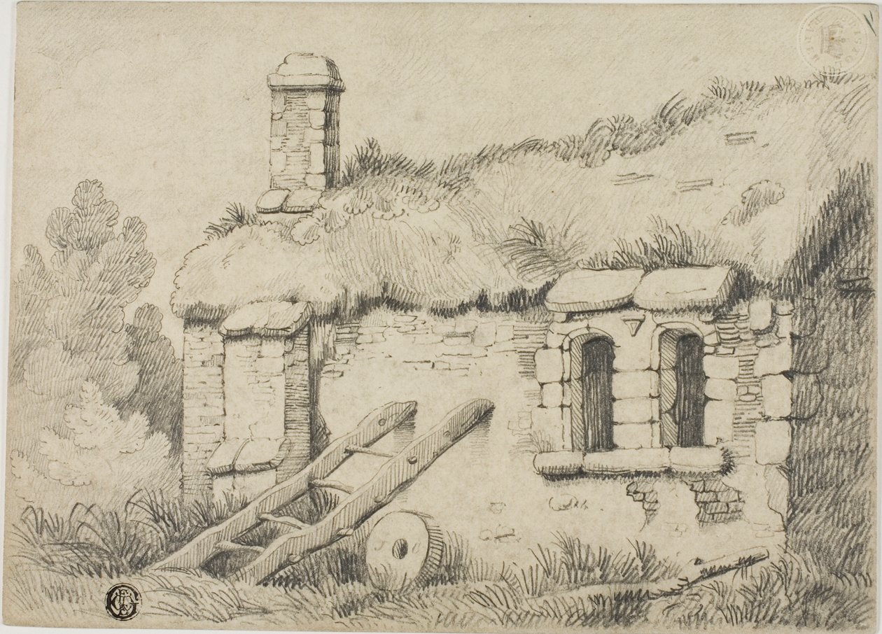 Reetgedecktes Cottage von Samuel Prout