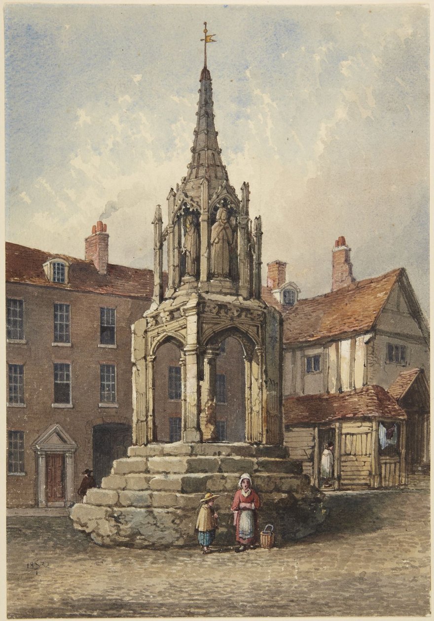 Das Kreuz in Leighton, Bedfordshire von Samuel Prout