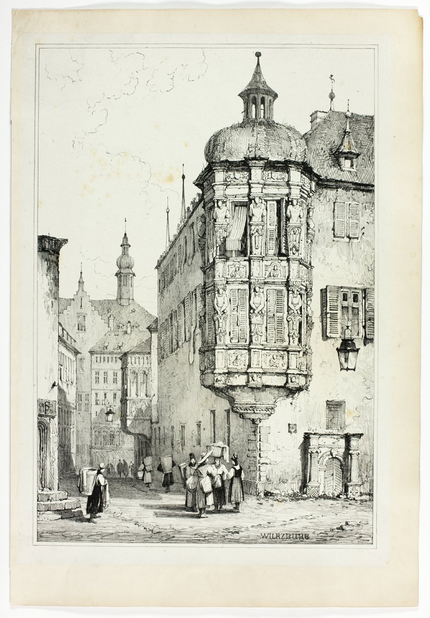 Würzburg, aus Faksimiles von Skizzen gemacht in Flandern und Deutschland von Samuel Prout