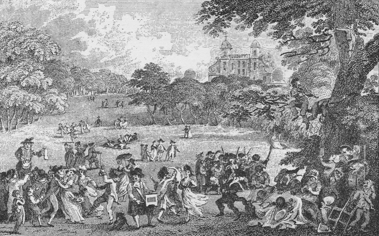 Im Greenwich Park am Pfingstmontag, ca. 1802, 1912 von Samuel Rawle