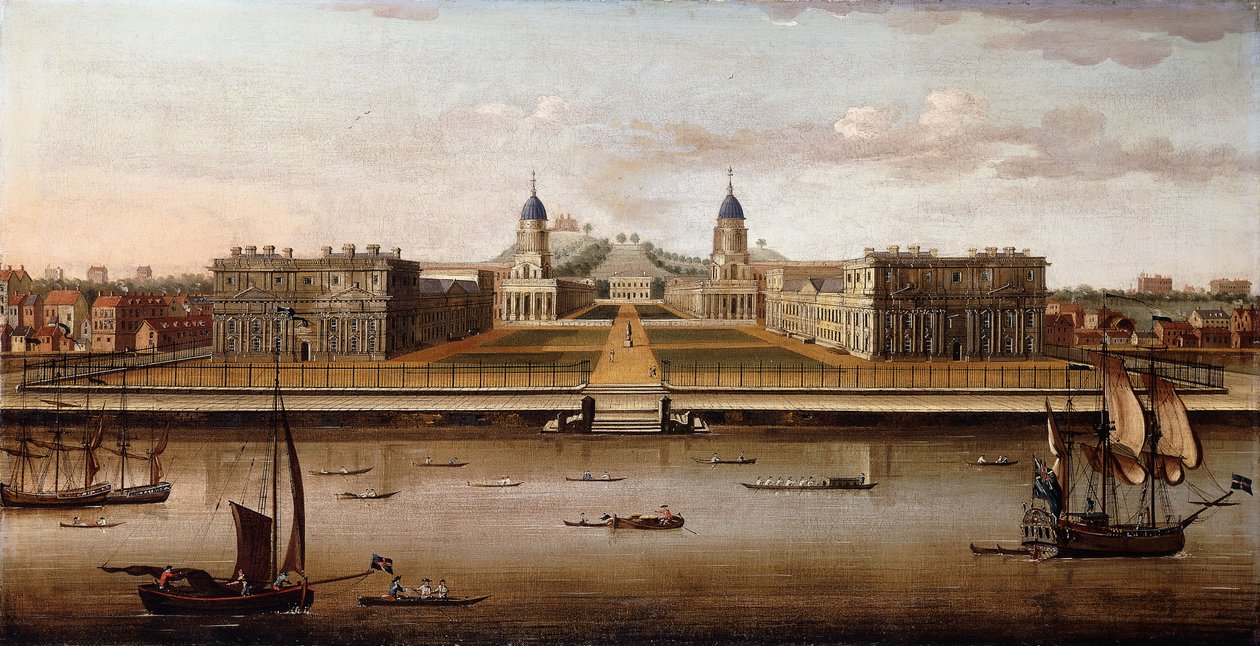 Ansicht des Royal Hospital, Greenwich, von der Themse von Samuel Scott