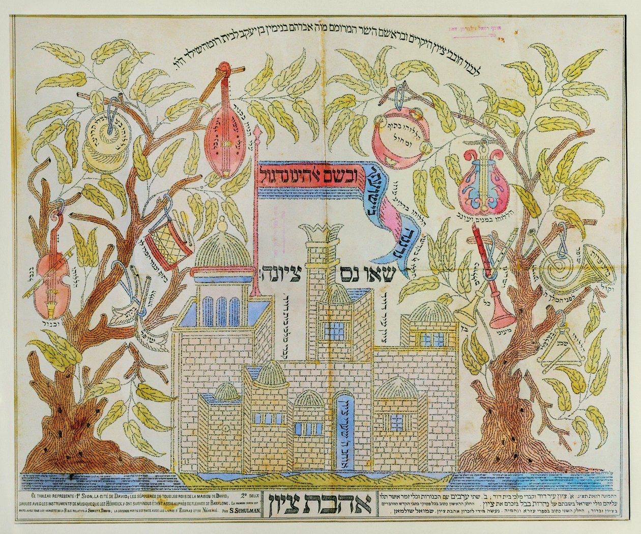 Mikrografische Malerei von Zion, Stadt Davids von Samuel Shulman