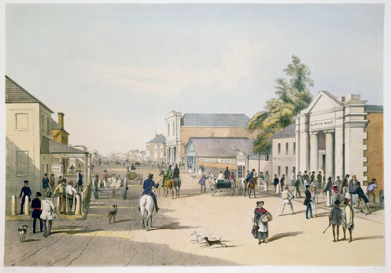 Hindley Street von der Ecke der King William Street, Adelaide von Samuel Thomas Gill