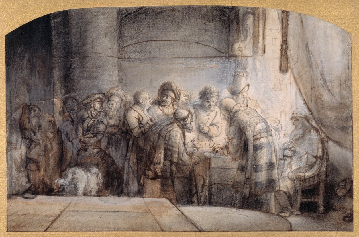 Judas erhält die dreißig Silberlinge, um 1640 von Samuel van Hoogstraten