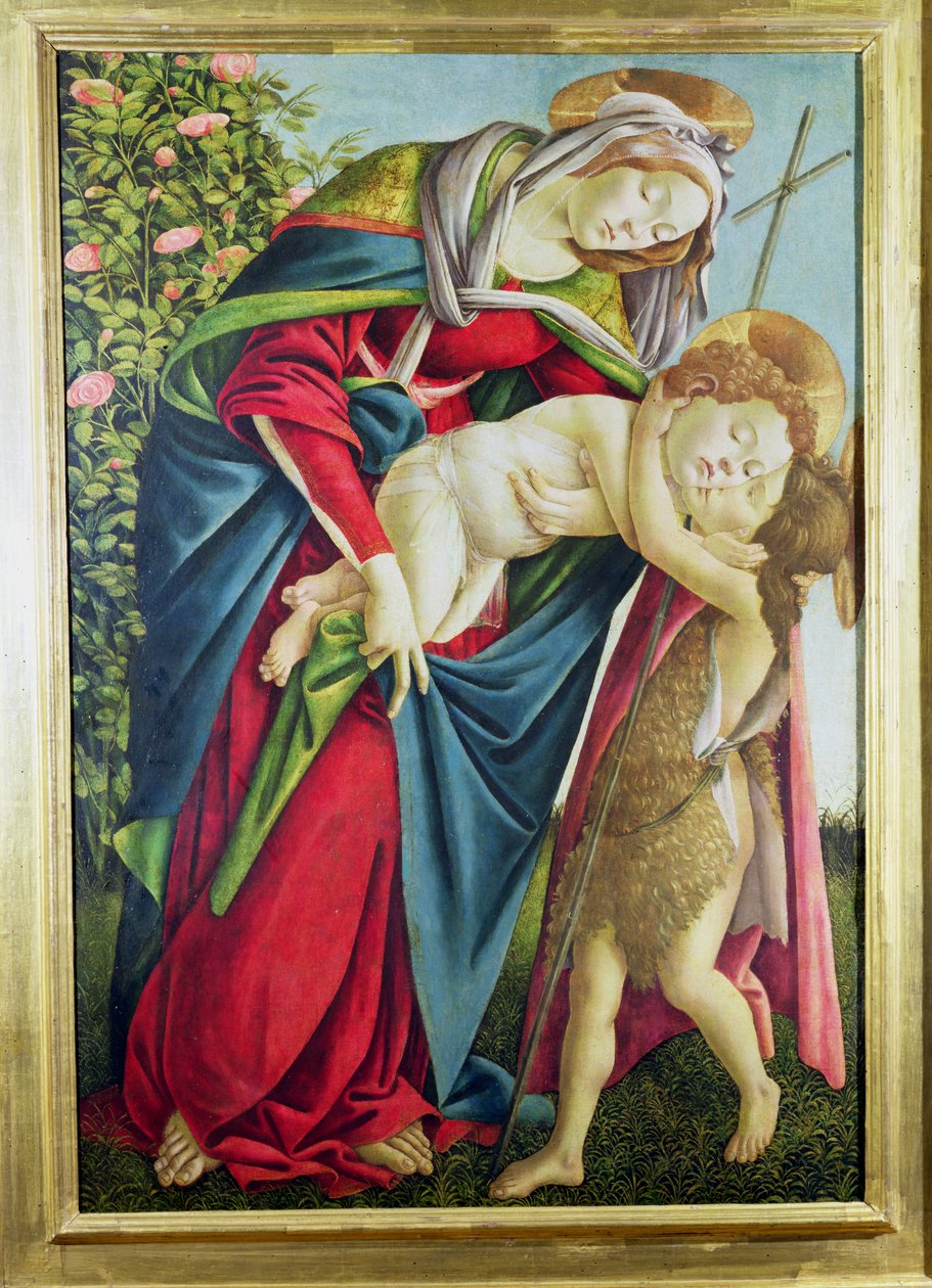 Madonna und Kind mit Johannes dem Täufer von Sandro Botticelli