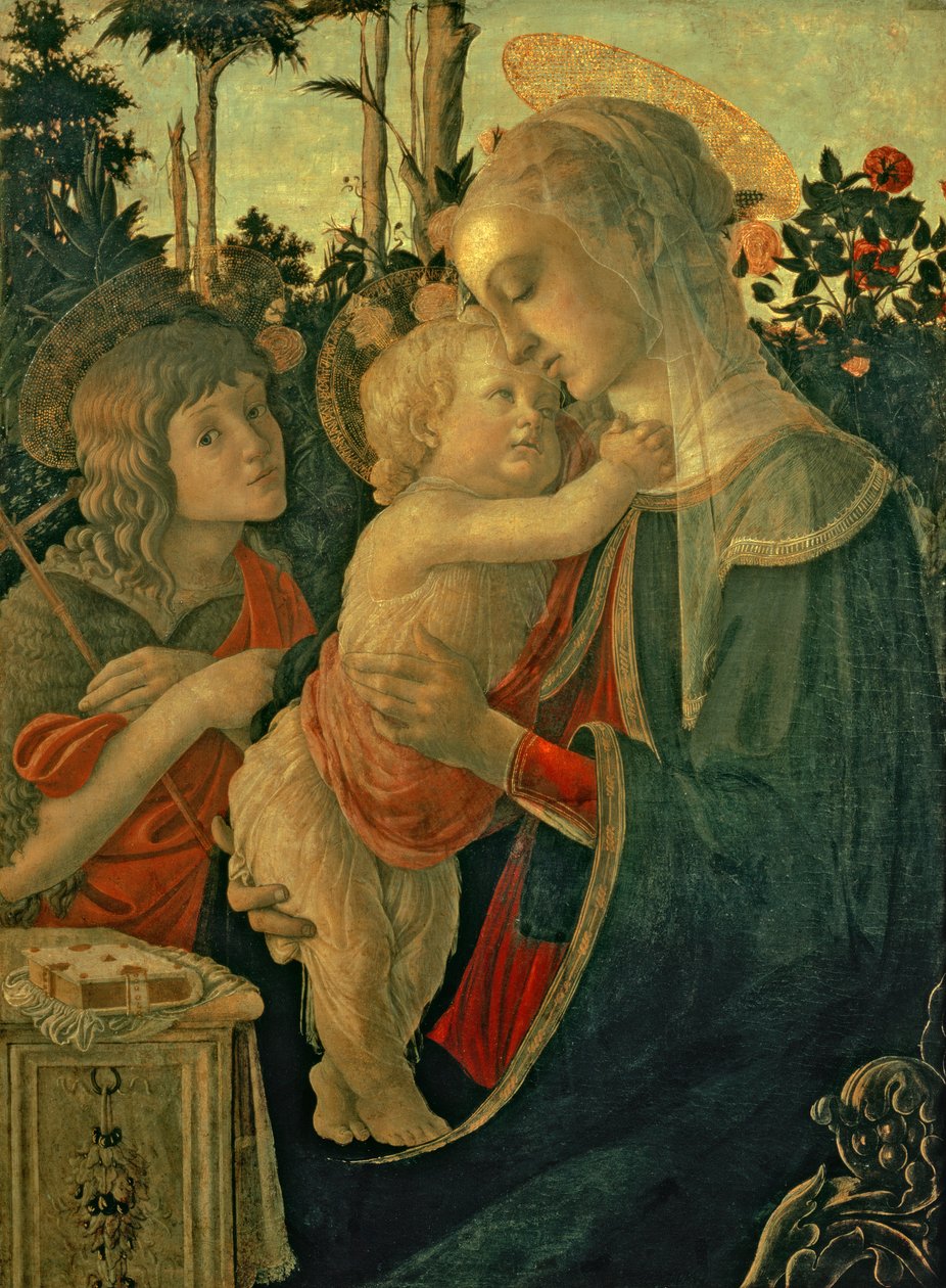 Madonna und Kind mit Johannes dem Täufer von Sandro Botticelli