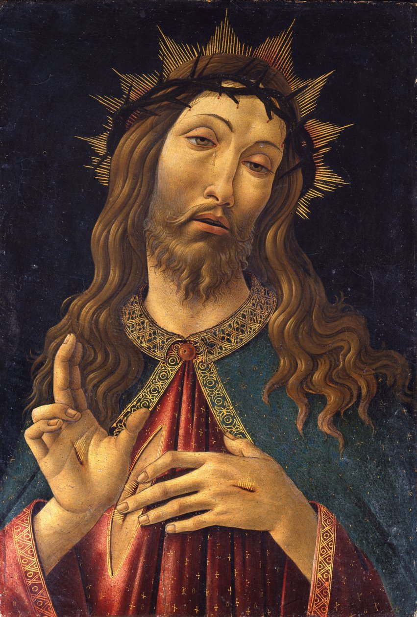 Christus mit Dornenkrone von Sandro Botticelli