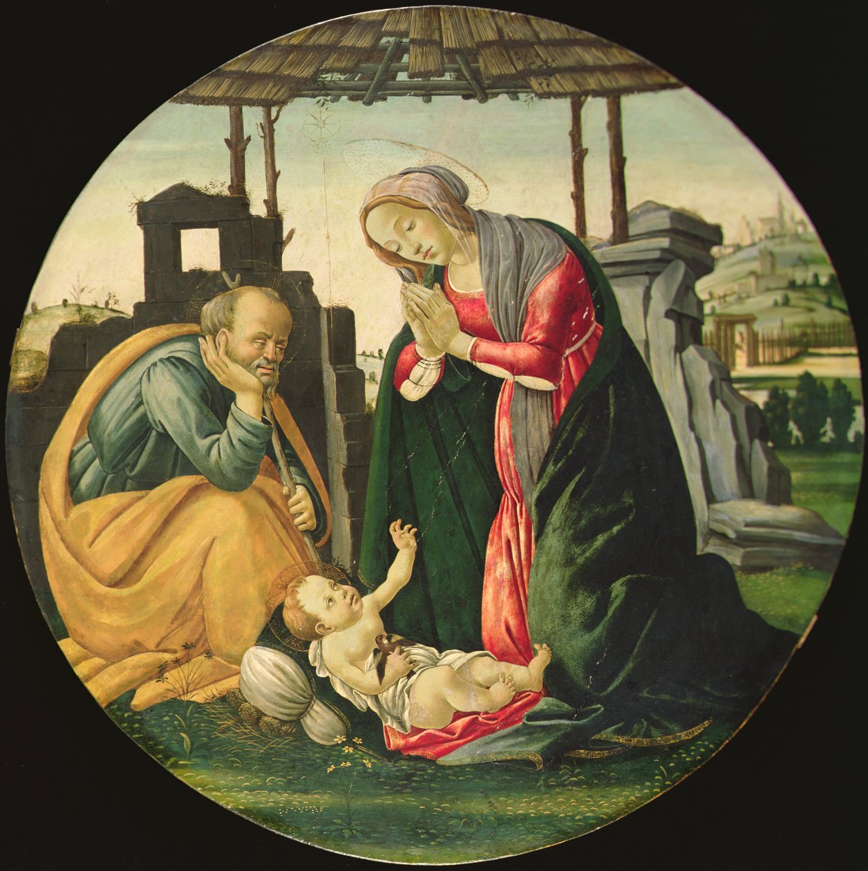 Die Heilige Familie von Sandro (circle of) Botticelli