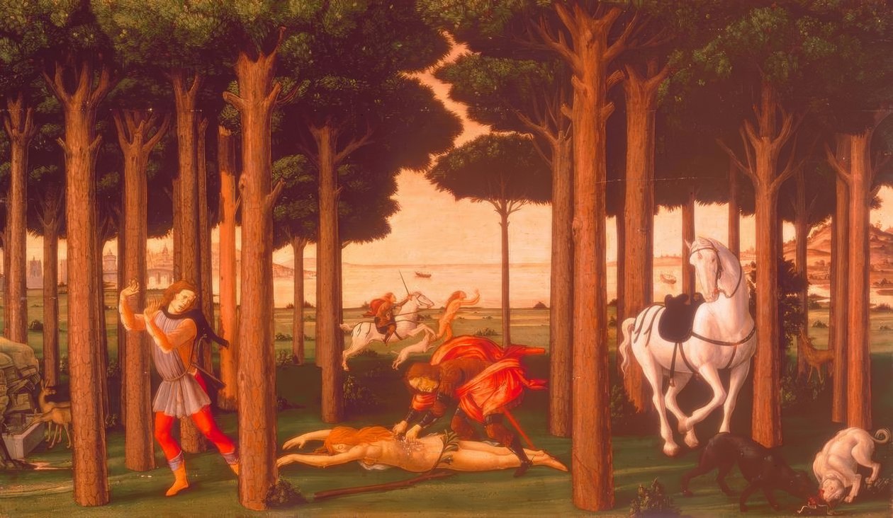 Die Geschichte des Nastagio degli Honesti II von Sandro Botticelli