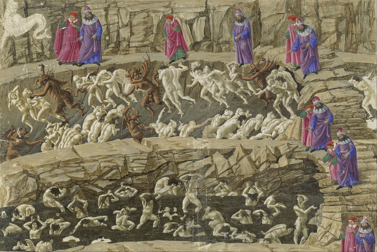 Die Göttliche Komödie, Inferno XVIII von Sandro Botticelli