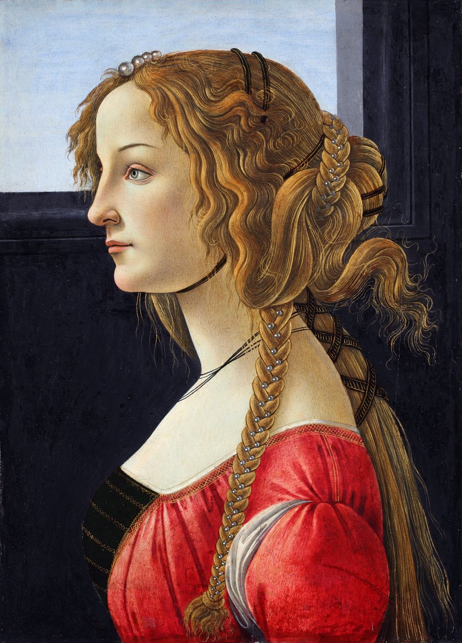 Profilbildnis einer jungen Frau von Sandro Botticelli